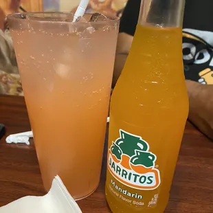 Lemonade and orange Jarritos