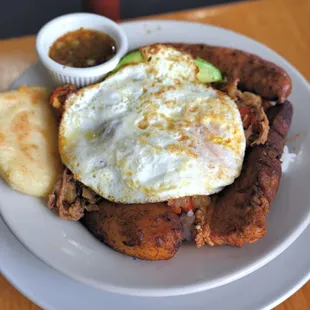 a plate of food on a table