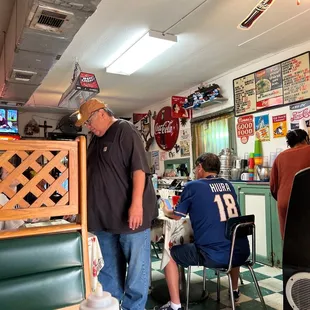 Owners attending customers