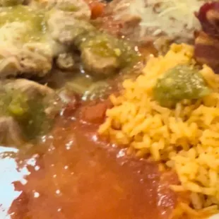 Juevos rancheros with chili verde