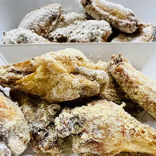 Wings
Dry ranch 
Garlic parm