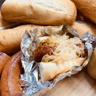 Kielbasa and sauerkraut lunch special today