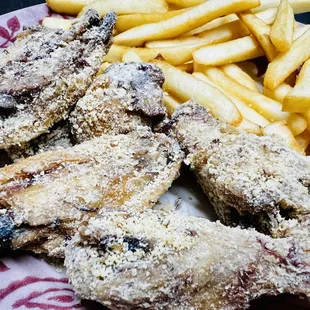 Wings and French fries