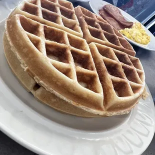 Huge waffles with a hint of vanilla