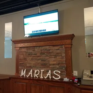 a tv mounted on the wall