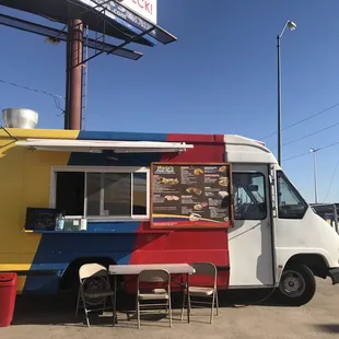 a colorful food truck