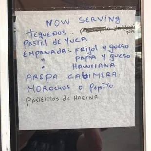 a sign in a window