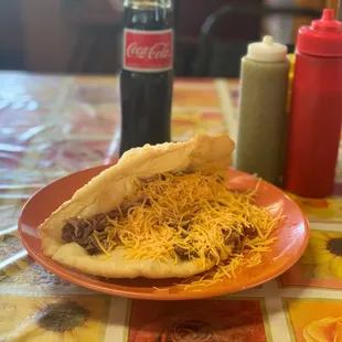 Shredded beef Frybread Taco