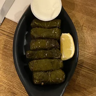 Appetizer, grape leaves