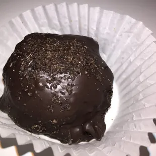 Oreo Truffles! Very dense and creamy inside. So rich and sweet. A chocolate lovers dream come true.