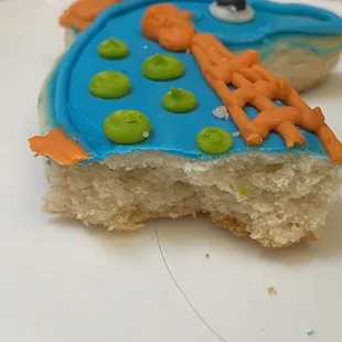 Hair in the cookie - gross! It was embedded inside the cookie.  Not under it.