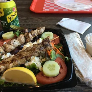 Excellent salad and Kebabs