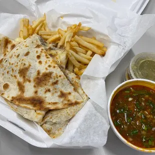Maria&apos;s food is delicious, this is the quesabirria with consomé, so good!!!