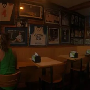 The view inside the restaurant
