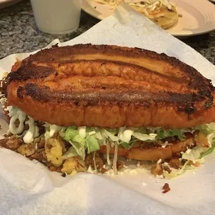 a large fish sandwich