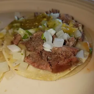 a taco on a plate