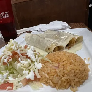 Shrimp "enchilada"  per menu but more of a burrito.