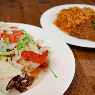 burrito and rice