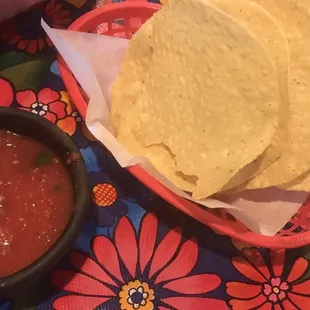 tortilla and salsa