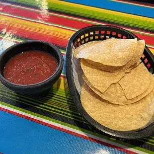 Complimentary. Very bland and zero spice in salsa