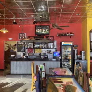 the interior of the restaurant