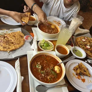 Quesabirria pizza and Birria Ramen