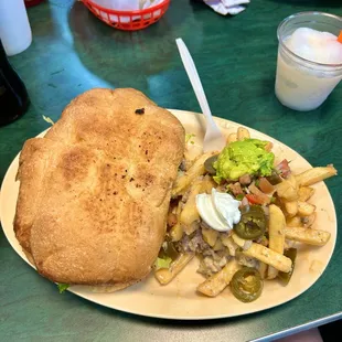 Barbacoa Torta &amp; Carne Asada Fries