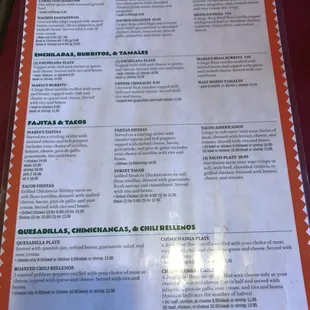 New menu!