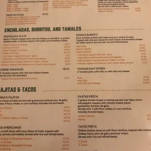 the menu