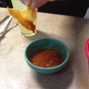 Runny salsa
