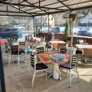 Additional outdoor seating out front