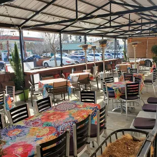 Another pic of outdoor seating located in front of marias