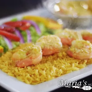 Camarones al mojó de Ajo!