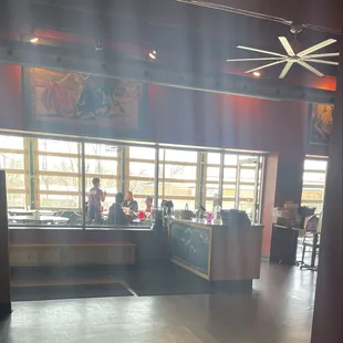 Looking out to heated patio