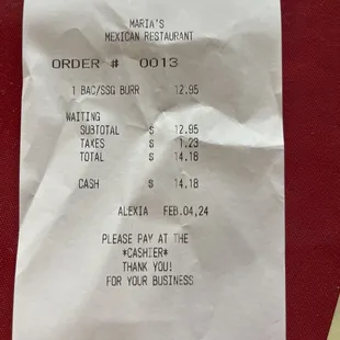 14 bucks for breakfast burrito