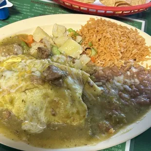 Chile verde wet omelette