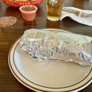 Regular carnitas burrito. Excellent.