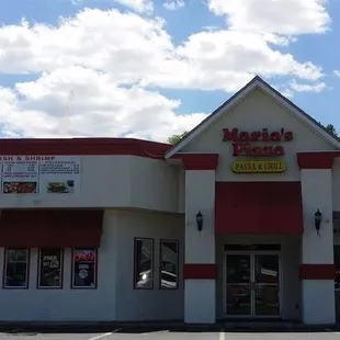 the front of the restaurant