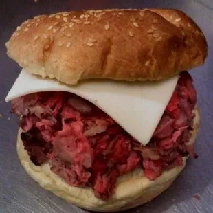 Super Beef - on onion roll!