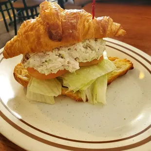 Chicken Salad Crossiant for lunch at Maria's Home Cooking Restaurant with family members.  Saturday 11/4/2023