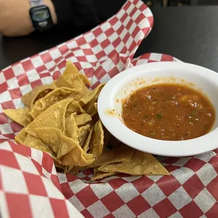 Free chips and salsa when you dine in!