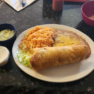 Burro combo chimichanga style. Yum!