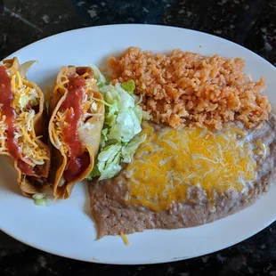 Chicken tacos pretty good nice and moist, taste like home.