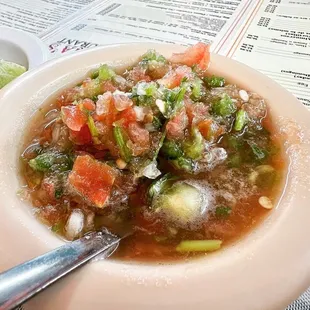a plate of mexican food