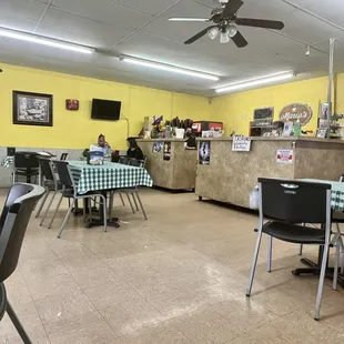 the interior of the restaurant