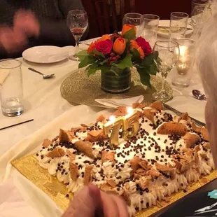 Homemade cannoli  cake provided by restaurant