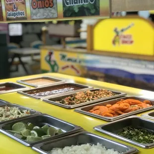 a variety of food items