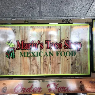 Updated Menu Board as of 9/18/20