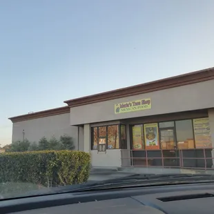 the front of the restaurant