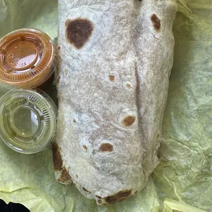 Huevos rancheros breakfast burrito